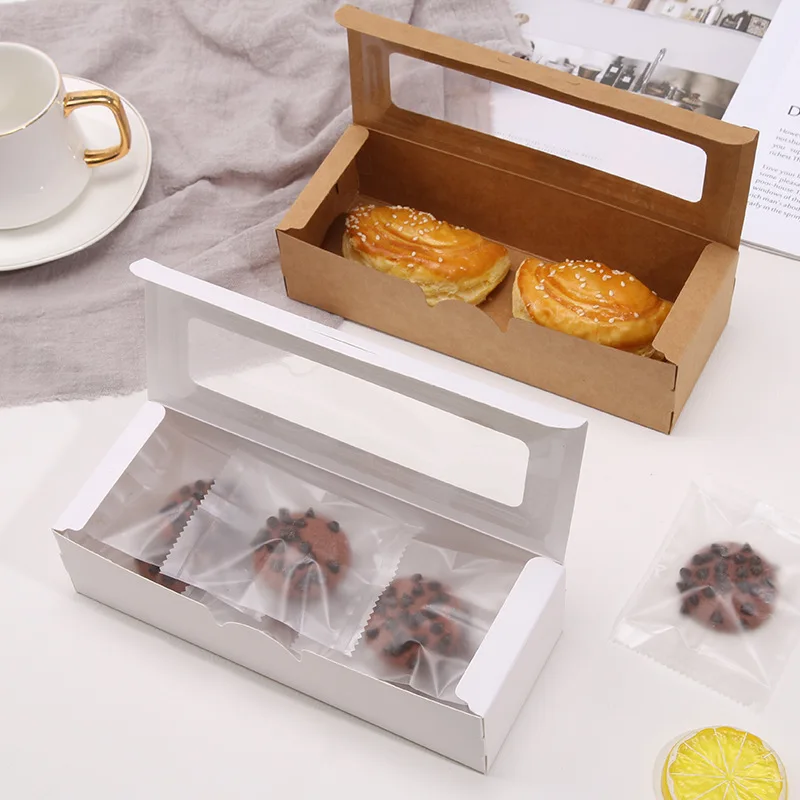 5/10/20 stücke Transparente Fenster Verpackung Boxen Süßigkeiten Dessert Backen Kuchen Box Für Hochzeit Geburtstag Party Individuelles LOGO Geschenk