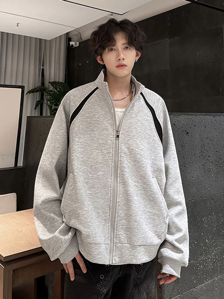 

Модная толстовка-кардиган в американском ретро-стиле с капюшоном, мужская, весенне-осенняя, плотная, с капюшоном