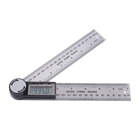 10‑390mm Stainless Steel Electronic Protractor Digital Goniometer Angle Finder Miter Gauge Ruler