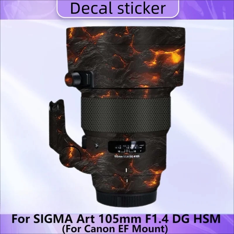 

For Sigma Art 105mm F1.4 DG HSM for Canon EF Mount Lens Sticker Protective Skin Decal Anti-Scratch Protector Film art105 f/1.4