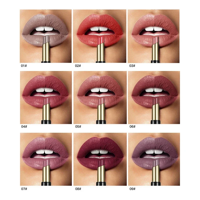 16 Colors 2 In 1 Double-head Matte Lipstick Lip Liner Pen Waterproof Long Lasting Pigments Cosmetic Lips Makeup Tool