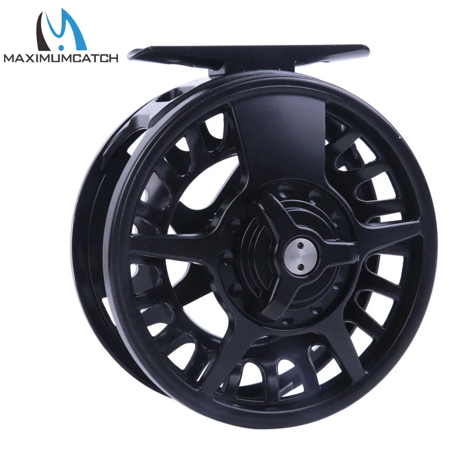 Maximumcatch DX carrete de pesca con mosca aluminio negro – freno suave
