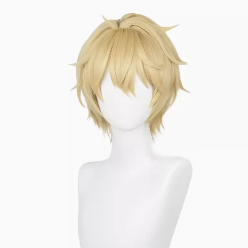 Gioco Honkai: Star Rail Gepard Landau parrucca Cosplay capelli corti in oro pallido resistente al calore accessori per feste di Halloween sintetici puntelli