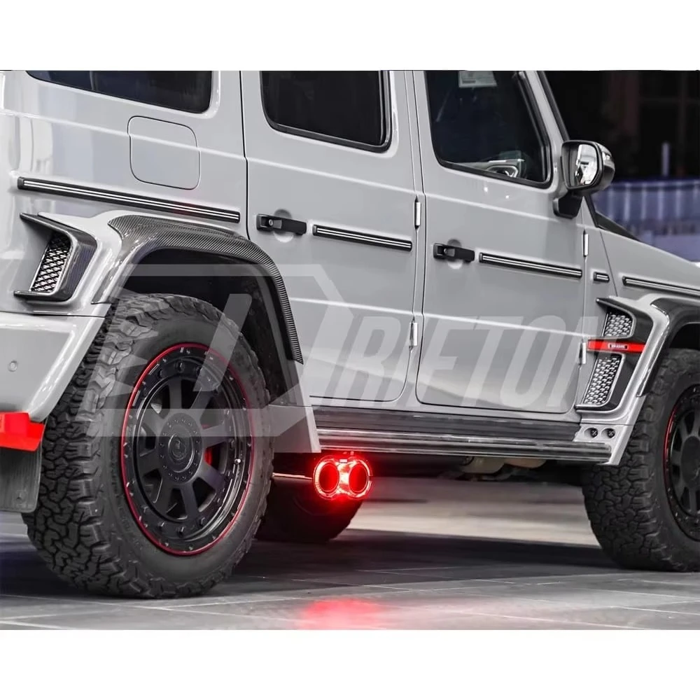 Dry Carbon Fiber Fender Vent Trims Set for  G Class W464 G63  Brabu G900 Rocket Style