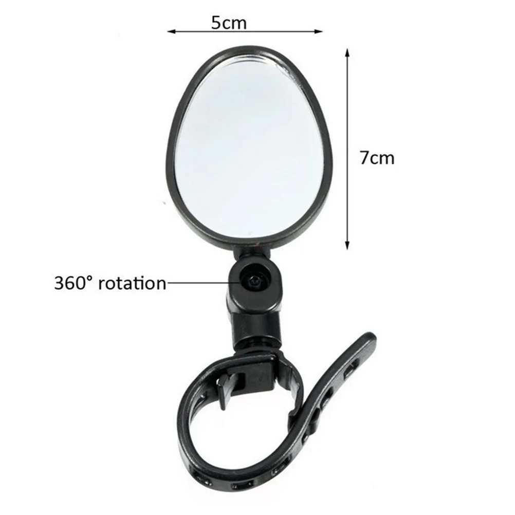 Rear View Mirror for Bicycle Fully Adjustable 13-35Mm Handlebar Mount Super Clear Wide Angle Bike Mirror Rotatable Lightweight