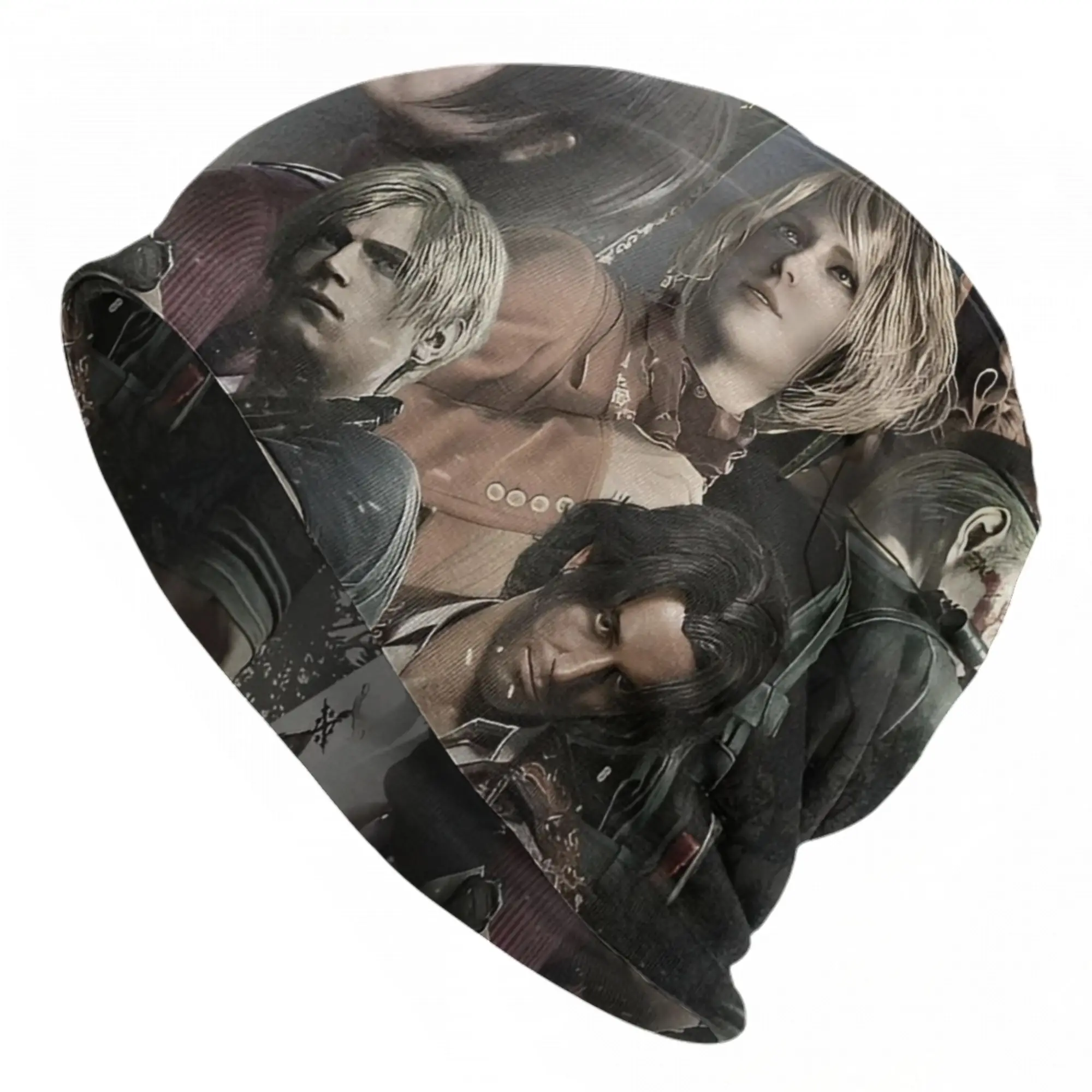 Leon Kennedy Resident Skullies Beanies Hat Eviled Hip Hop Unisex Outdoor Cap Warm Dual-use Bonnet Hat