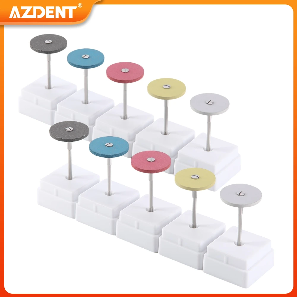 

AZDENT Dental Rubber Diamond Polisher Wheel HP 2.35mm Smoothing Polishing Zirconia Porcelain Precious Metal Size 26*2mm 22*3mm