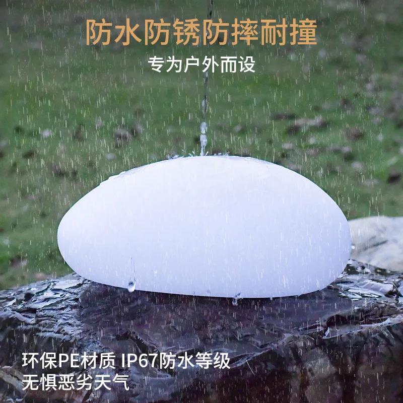 Led Solar Lamps Cobblestone Light IP67 Outdoor Courtyard Hotel Restaurant Atmosphere Lamp Courtyard Landscape Lawn Light RGB