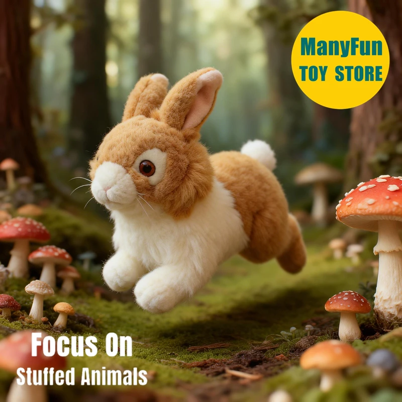 

Реалистичная плюшевая игрушка голландский кролик, оранжевый кролик-имитация, мягкая игрушка для детей