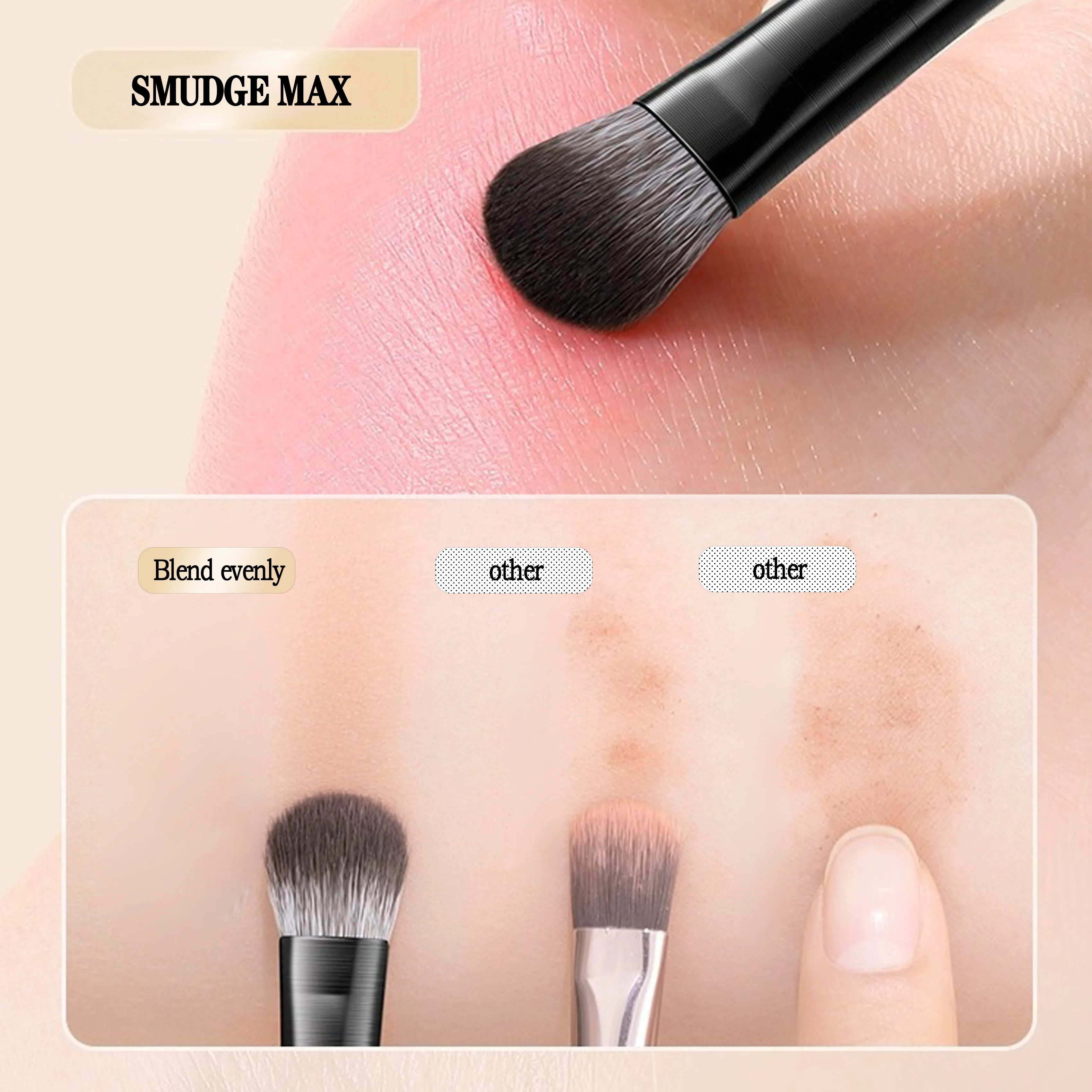 Conjunto de pincéis de maquiagem profissional para olhos macios, 6 peças, para mulheres, sombra, delineador, contorno de sobrancelha, cosméticos, ferramentas de beleza facial