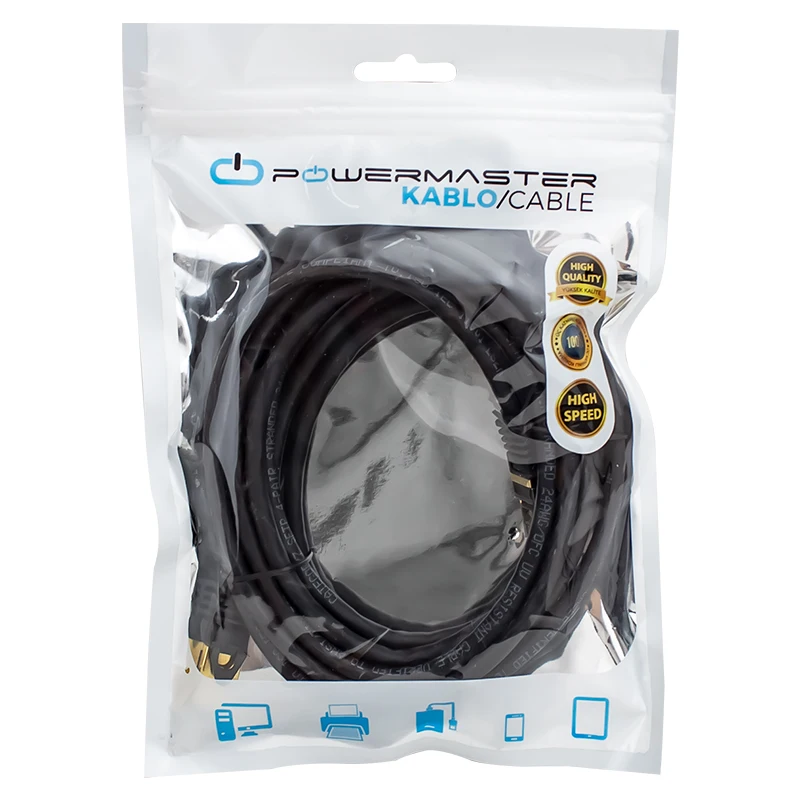 CAT7 cable 3 meters black POWERMASTER PMCAT73