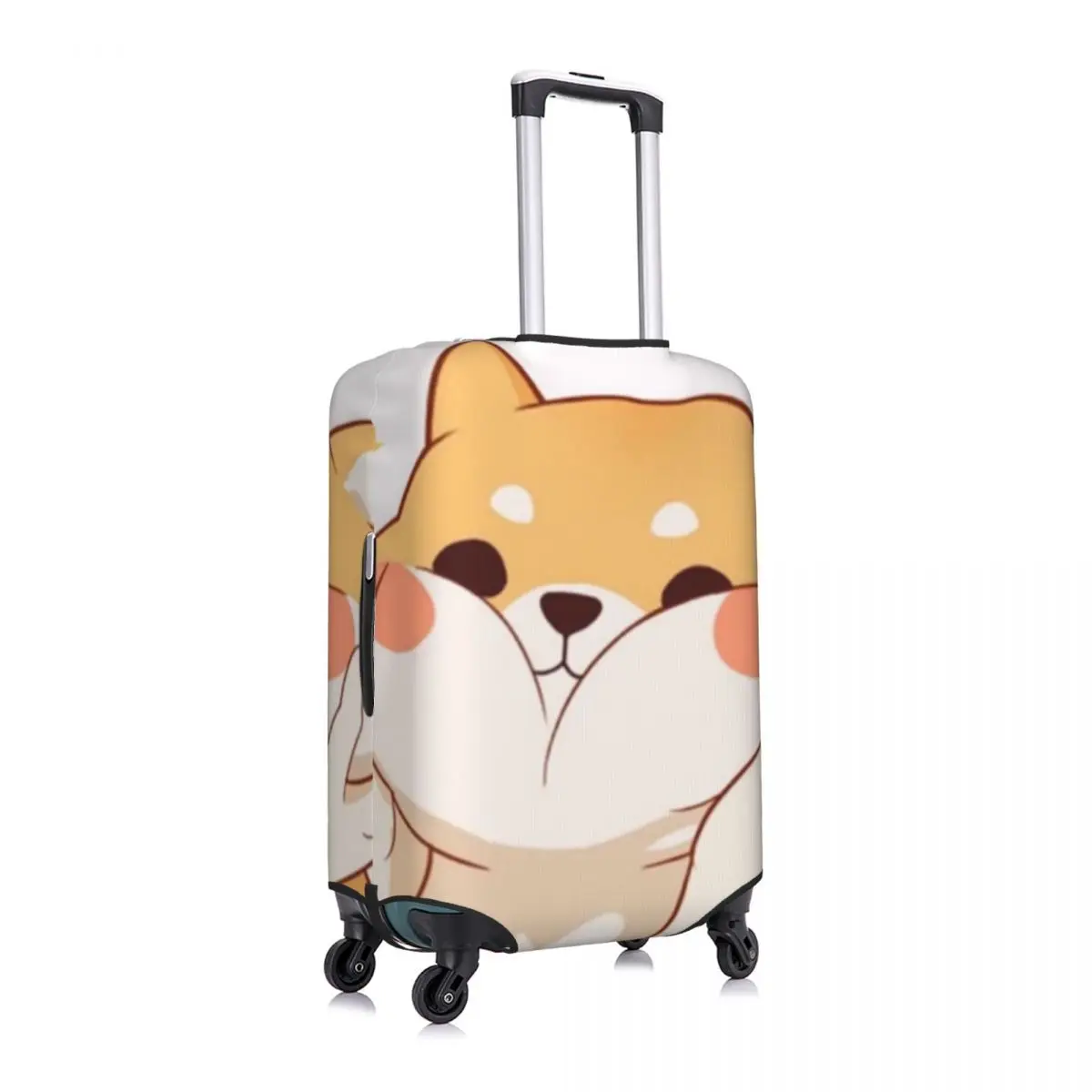 Kawaii Anime Shiba Inu Valise Cover, Cute Manga Cover, Esthétique, Pratique, Voyage, Protection, Bagages, Accessoires, Vacances