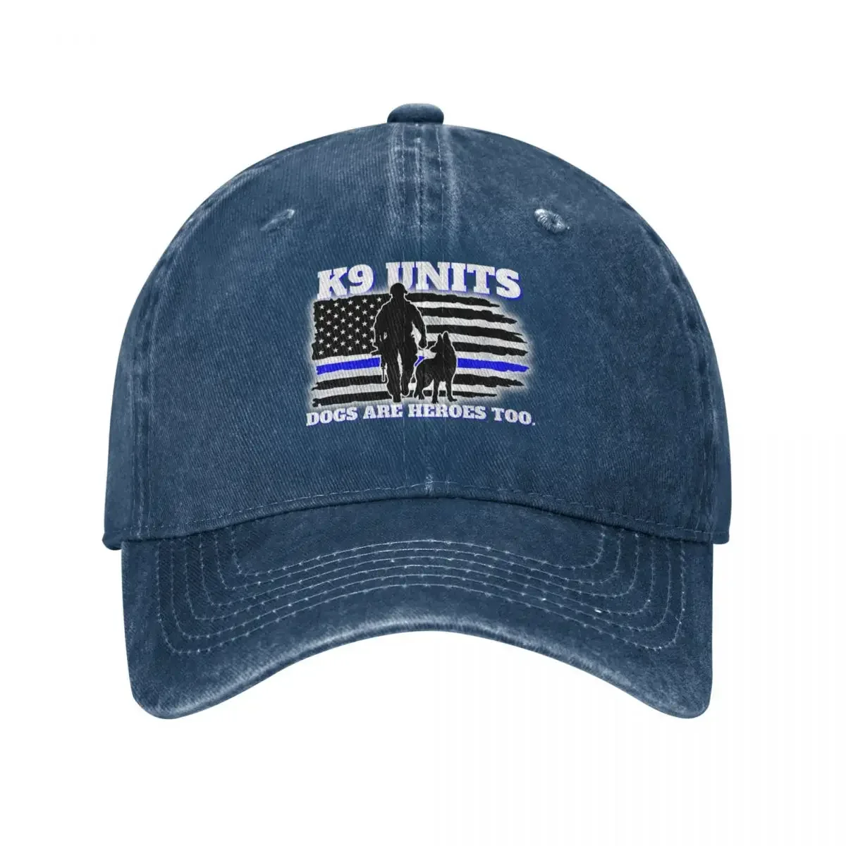 K9 UNITS Dogs are Heroes too. Baseball Cap funny hat Golf Hat Fishing cap Hats For Men Women's