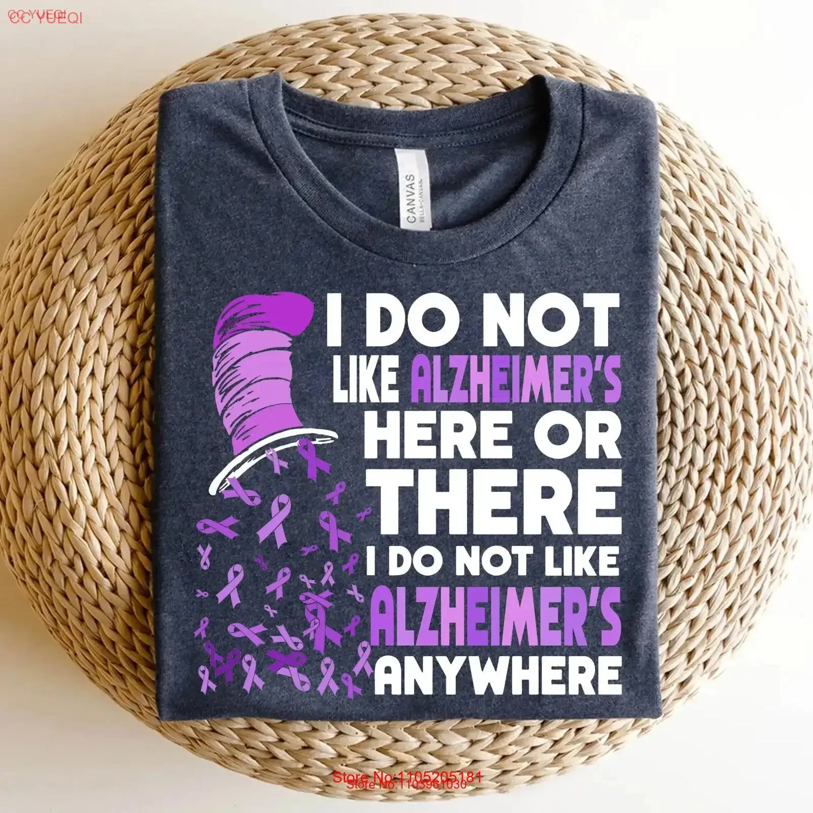 

Alzheimer's Awareness T Shirt Inspired Design I Do Not Like Here or There Purple Ribbon SupporT vintage Washed streetwear Soft