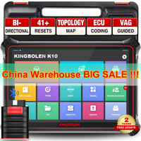 [Clearance sale] KINGBOLEN K10 All System Diagnostic Tools OBD2 Scanner 34 Reset IMMO/GPF ECU Coding Active Test  2 Years Free