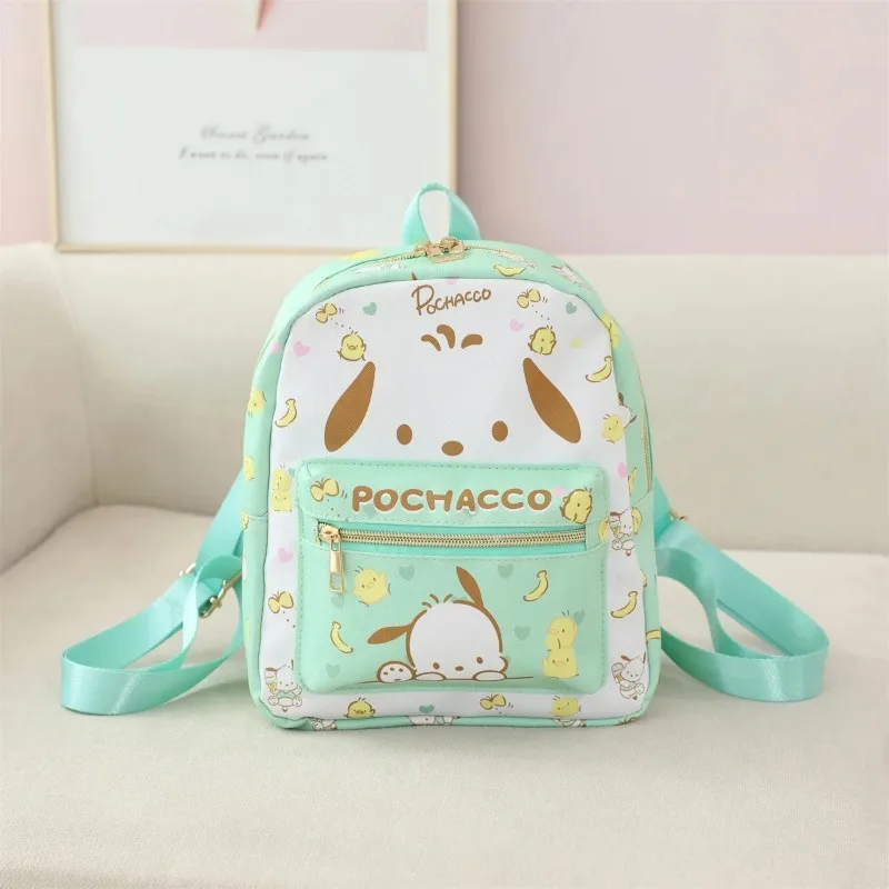 Sanrio Hello Kitty Kuromi Cinnamoroll Melody Anime Cartoon Backpack Double Zipper Schoolbag Trendy Cute Girls Storage Bags New