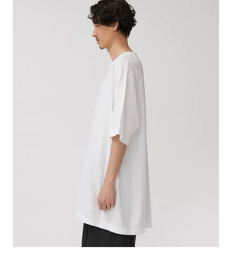 تي شيرت YOJI OOAK SUPIMA PIMA قطني بفتحة صورة ظلية للرجال والنساء محدود من متجر Aoyama، اليابان