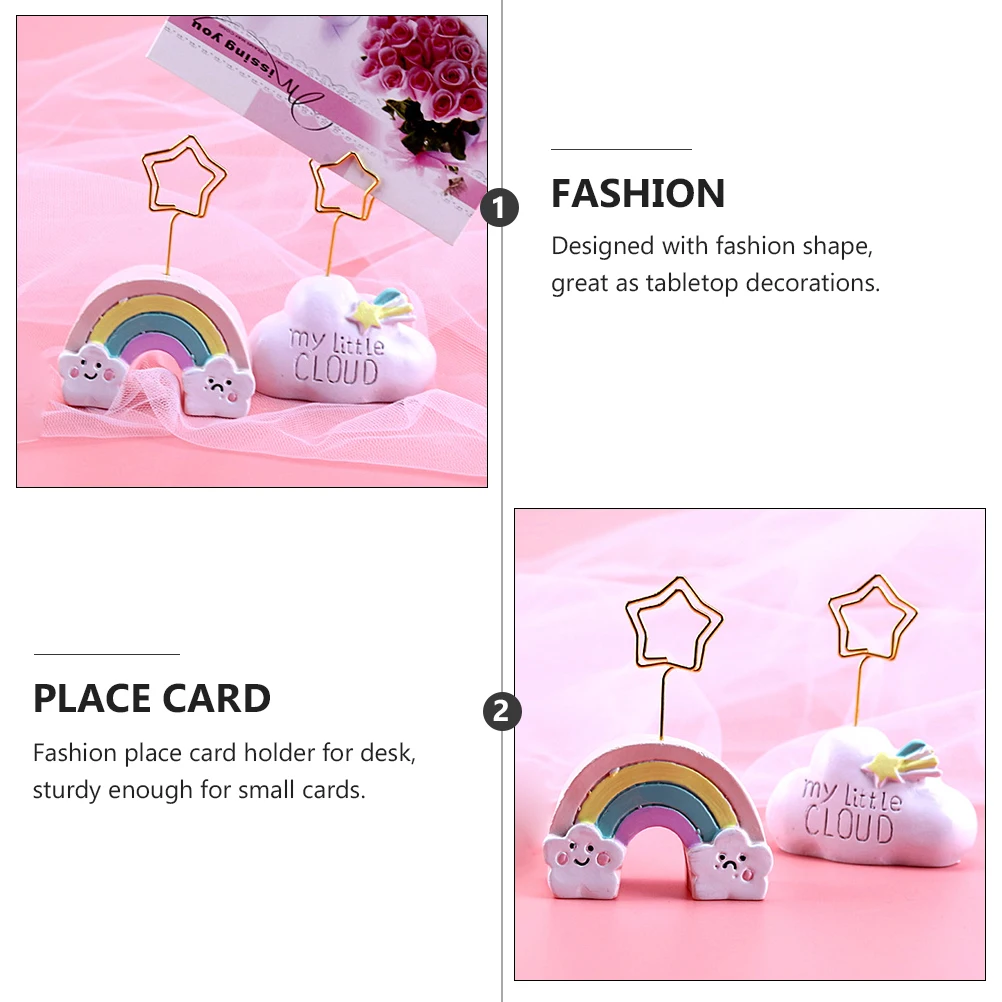 

2pcs Message Clips Memo Holders Desktop Photo Card Sturdy Note Paper Table Number Wedding Birthday Party Decorations Holder