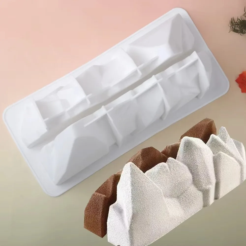 Food Grade Silicone 3D Iceberg Mousse Cake Mould Heat Resistant Handmade Snow Mountain Mould BPA Free Flexible