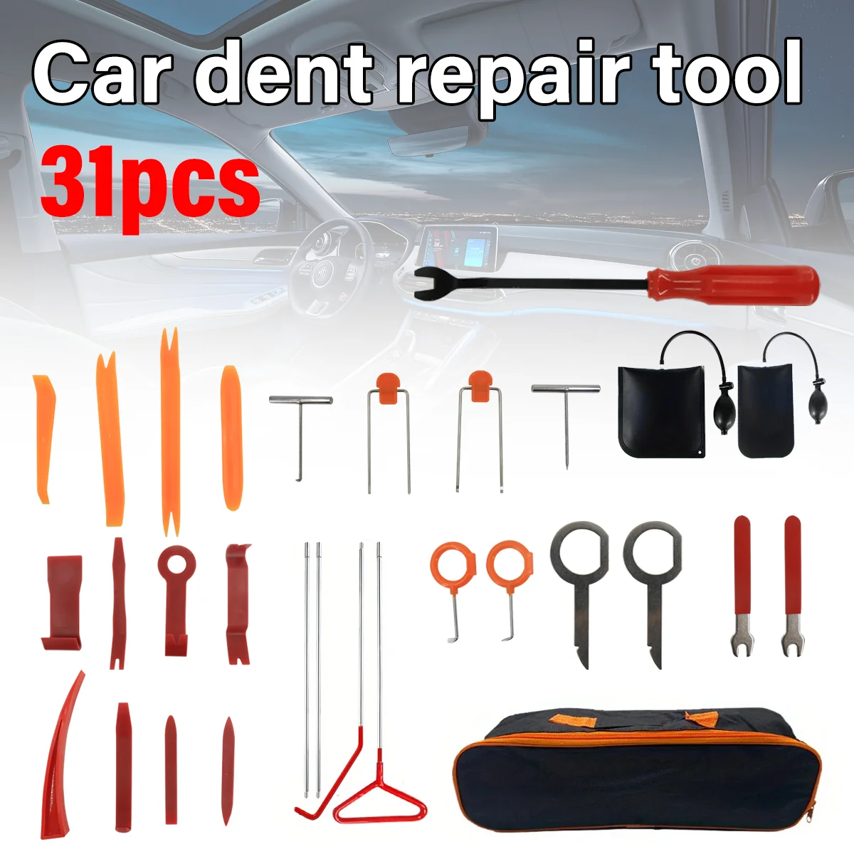 21Pcs Car Door Trim Panel Removal Molding Pry Interior Clip Install Tool Kit UK