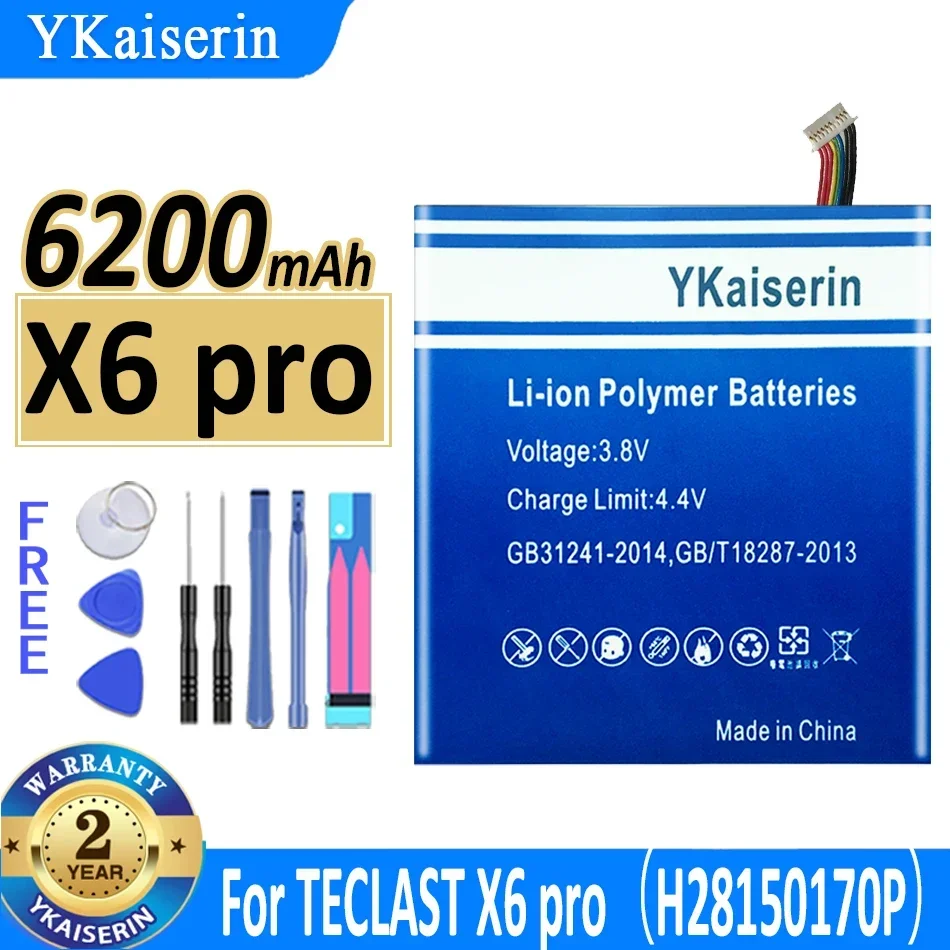 YKaiserin 6200mAh 28168148 Battery for TECLAST X6 Pro H28150170P X6pro Batteries for Smartphones  Warranty 2 Year + Track Code