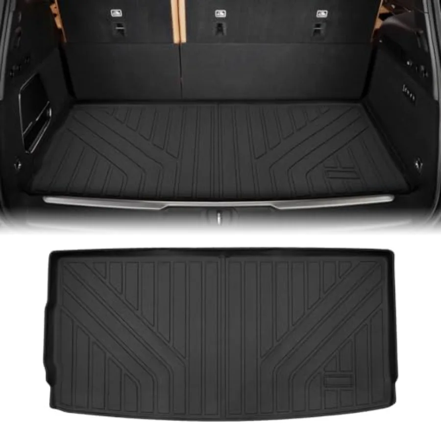

Всепогодный коврик для багажника Jeep Wagoneer 2022-2026 из TPE, за 3-м рядом сидений, противоскользящий, черный