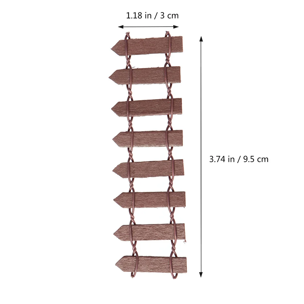 1 pz Mini Recinzione In Legno Per Giardino Fata Fai Da Te Micro Paesaggio Kit Piccola Picket Recinzione Albero Di Natale Decor Pareti In Legno Recinzione