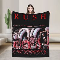 Moving Pictures Rush Anniversary Band Tour Flannel Blanket Winter Warm Bedding Throws Living Room Bedspread Sofa Bed Cover