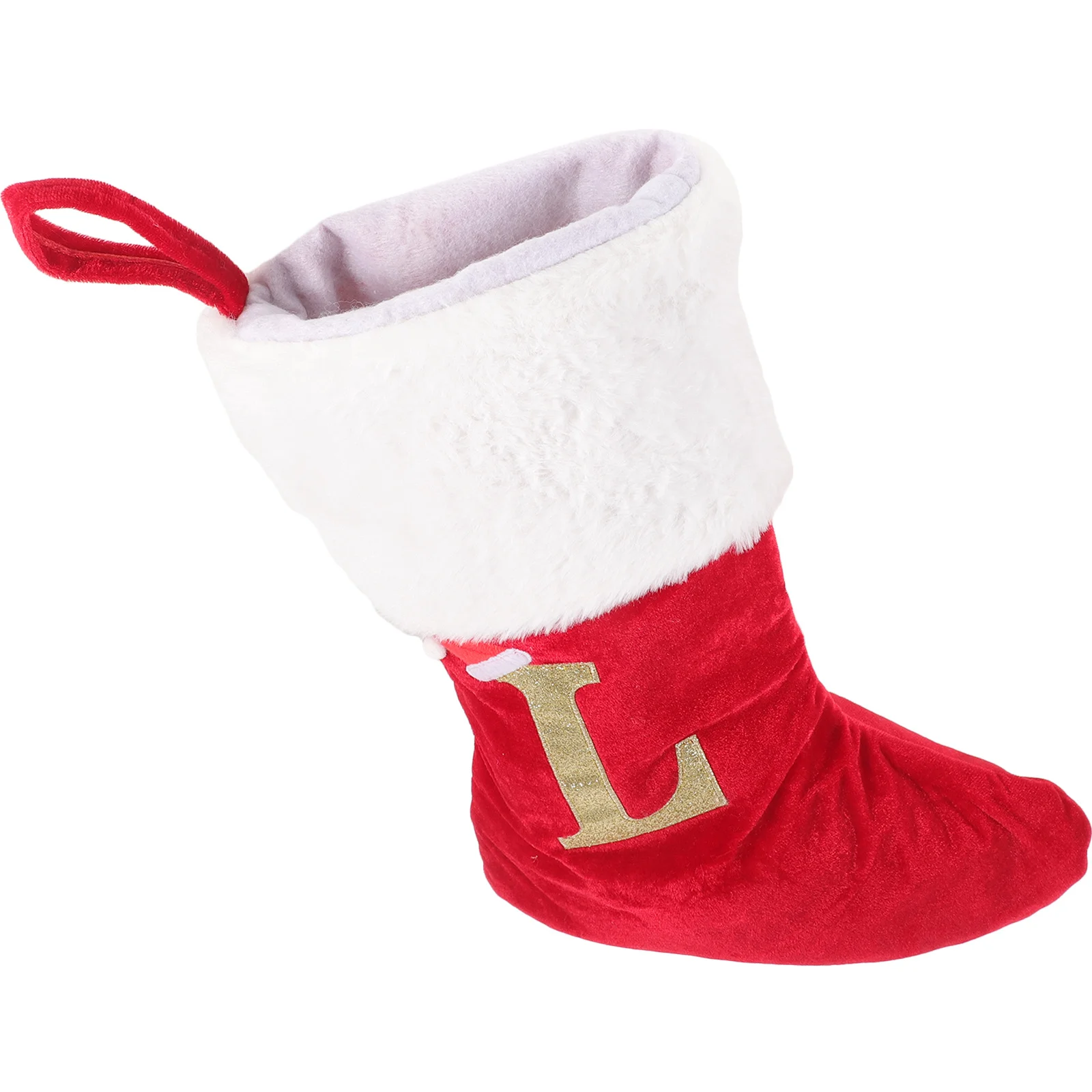 

Large Christmas Stocking Red Embroidered Design Soft Comfortable Hanging Decor for Fireplace Mantel Door Window Xmas Tree