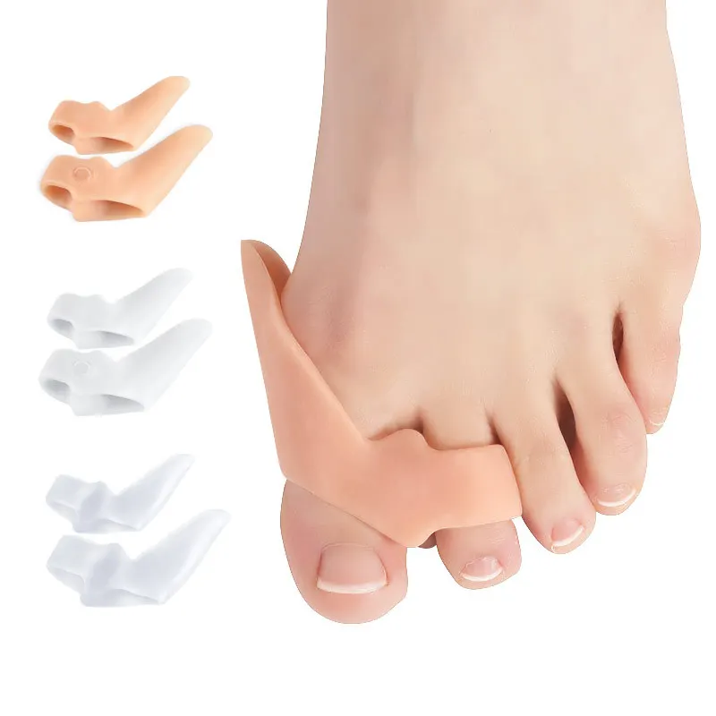 

2Pcs=1Pair Gel Hallux Valgus Silicone Hammer Toe Separator Bunion Corrector Protetor Overlapping Foot Care Tools Pain Relief