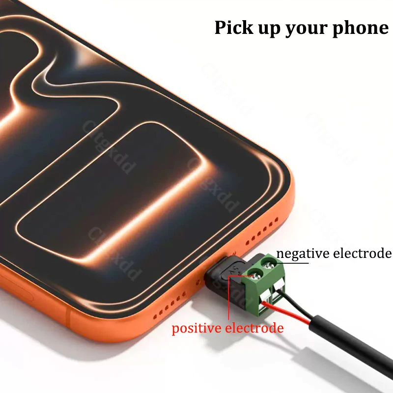 2 Stück Cltgxdd Typ-C Micro-USB auf 2-Pin lötfreier Anschlussblock-Adapter 3A 5V Stromanschluss für DIY-Stromversorgung – Detail 11