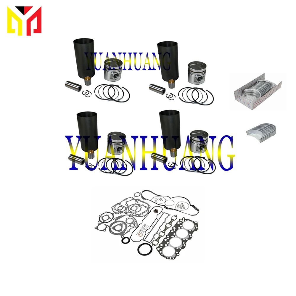 

S4Q2 Engine Rebuild Kit Overhual Repair Gasket Set For Mitsubishi Diesel Liner Piston Ring Bearing