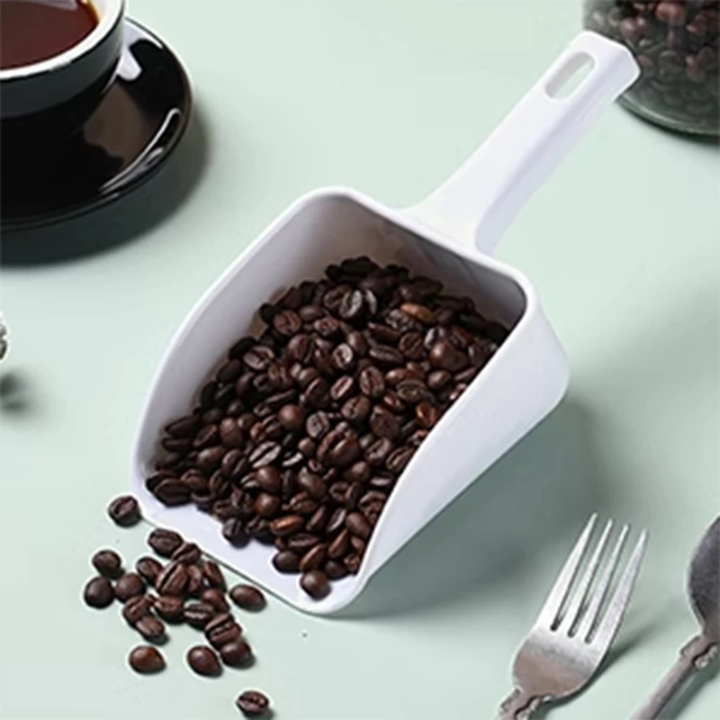 Pala de hielo integrada para alimentos, pala de plástico para azúcar, harina, granos, nueces, frutos secos, semillas de melón, supermercado, pala de arroz, 1 Uds.