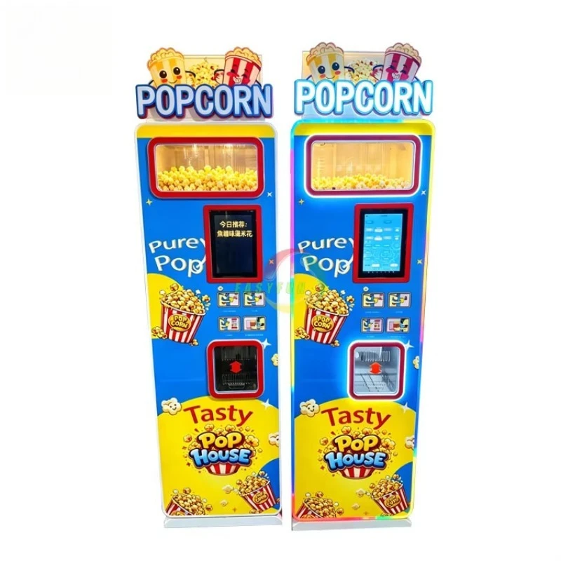 Automatic Popcorn Vending Machine, Coin Operated, Intelligent Popcorn Maker, High Profit, Commercial Snack Dispenser