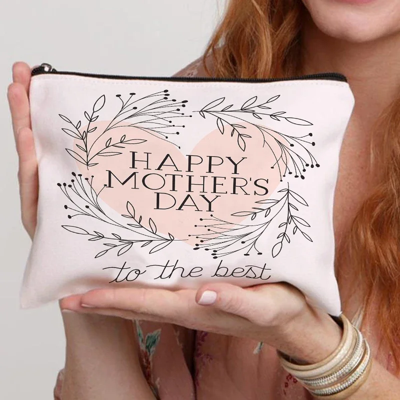 Mother's Day Gift Print  Women Cosmetic Case Travel Toiletries Organizer Female Wash Storage Pouch Marraine Gifts Makeup Bags