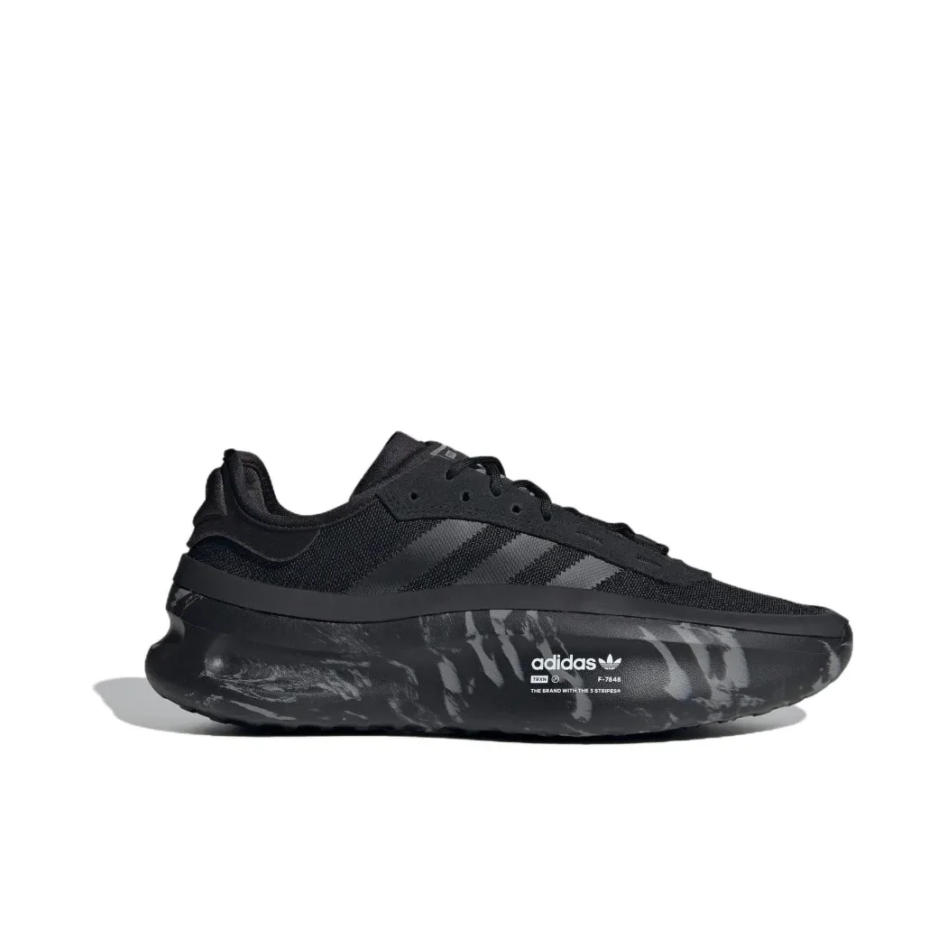 Adidas Black Adifom Trxn Men's and Women's Thick Sole Low Casual Running Shoes Comfortable Shock Absorption