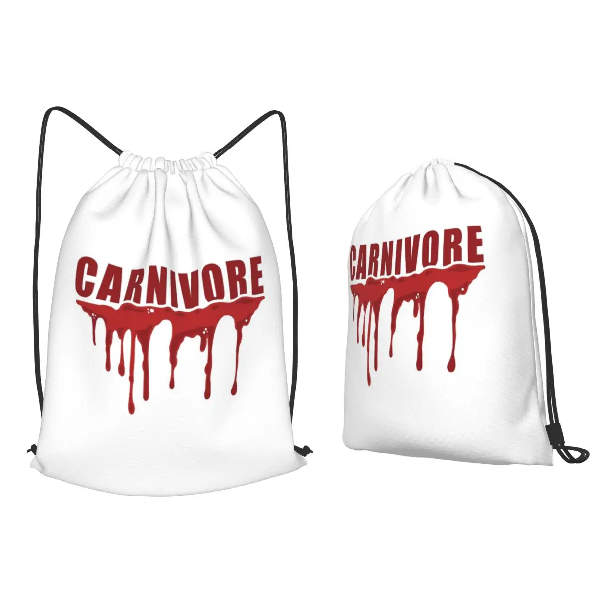 I Am A Carnivore - Meat Lover For Ever Backpacks Casual Drawstring Bundle Pocket Sports Bag Book Bags for Man Woman Students