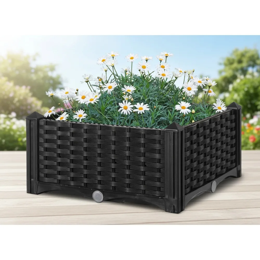

Screwless Raised Garden Bed Outdoor Planter Easy Assembly for Home Gardening Vegetables Flowers