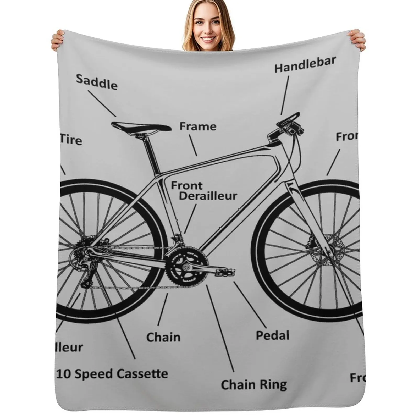 

Mountainbike Throw Blanket Blankets For Baby sofa bed Extra Large Throw Polar Blankets