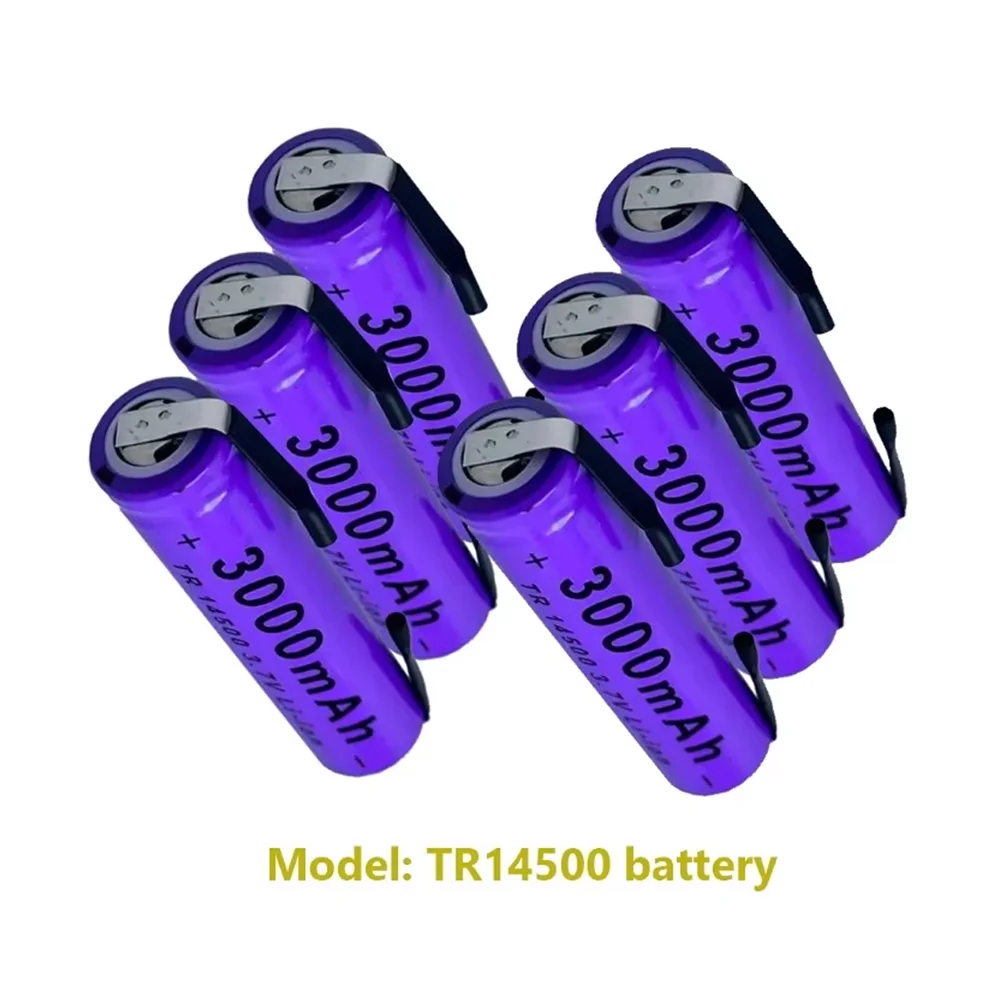 

TR14500 Rechargeable battery 3.7V 3000mAh,For flashlight, shaver, remote control, power tool battery replacement