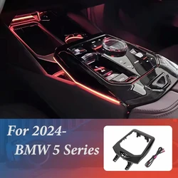 LED 15 Colors Center Console Saddle Lamp for BMW 5 Series G60 G68 i5 Car Ambient Light 2024-2025 Interior Accessories