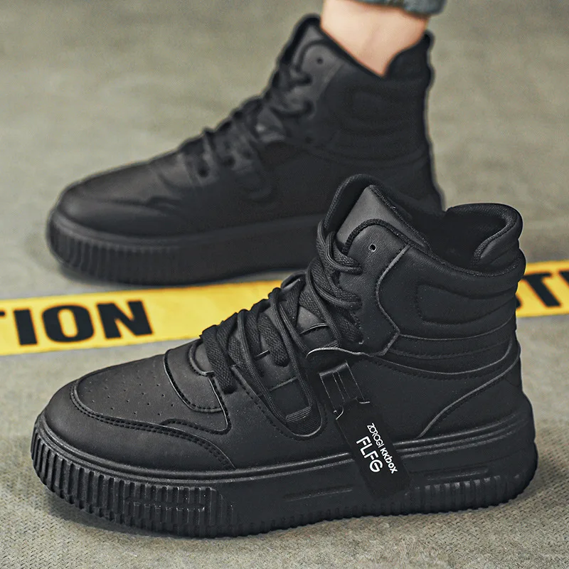 موضة جديدة أحذية رياضية كاجوال عالية أعلى أحذية التزلج أحذية الطلاب الرجال والنساء الاتجاه ارتداء مقاومة الأزواج لونين #6