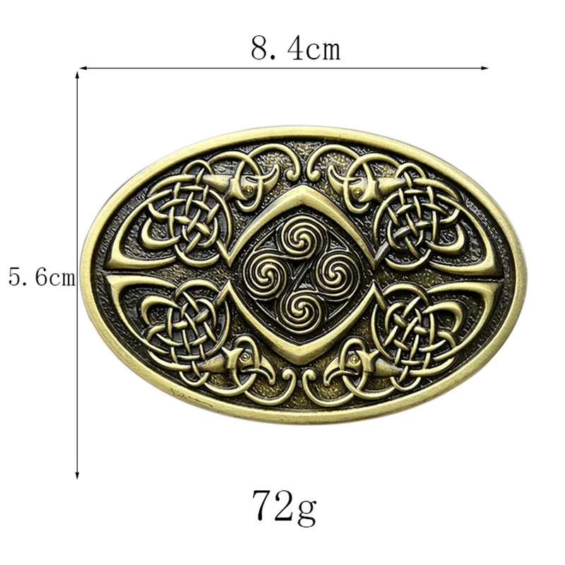 مشبك حزام سلتيك على الطراز الغربي العرقي المعدني للجنسين إكسسوار أزياء #5