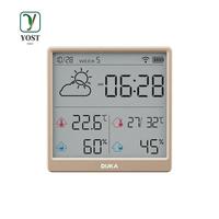 YOST-DUKA TH3 Electronic Temperature Humidity Meter Wifi Digital Display Hygrometer Thermometer Clock Weather Station