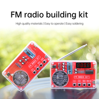 DIY FM Radio Electronic Kit Adjustable Frequency 150Hz-20KHz Digital Display DIY Soldering Project Practice Solder RDA5807