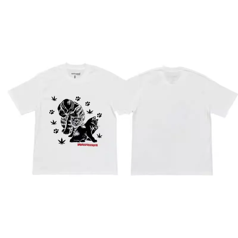 

2025 Nettpendant BAFK Cat Tour Merch Tee limited edition cat print short sleeved T-shirt TX1405