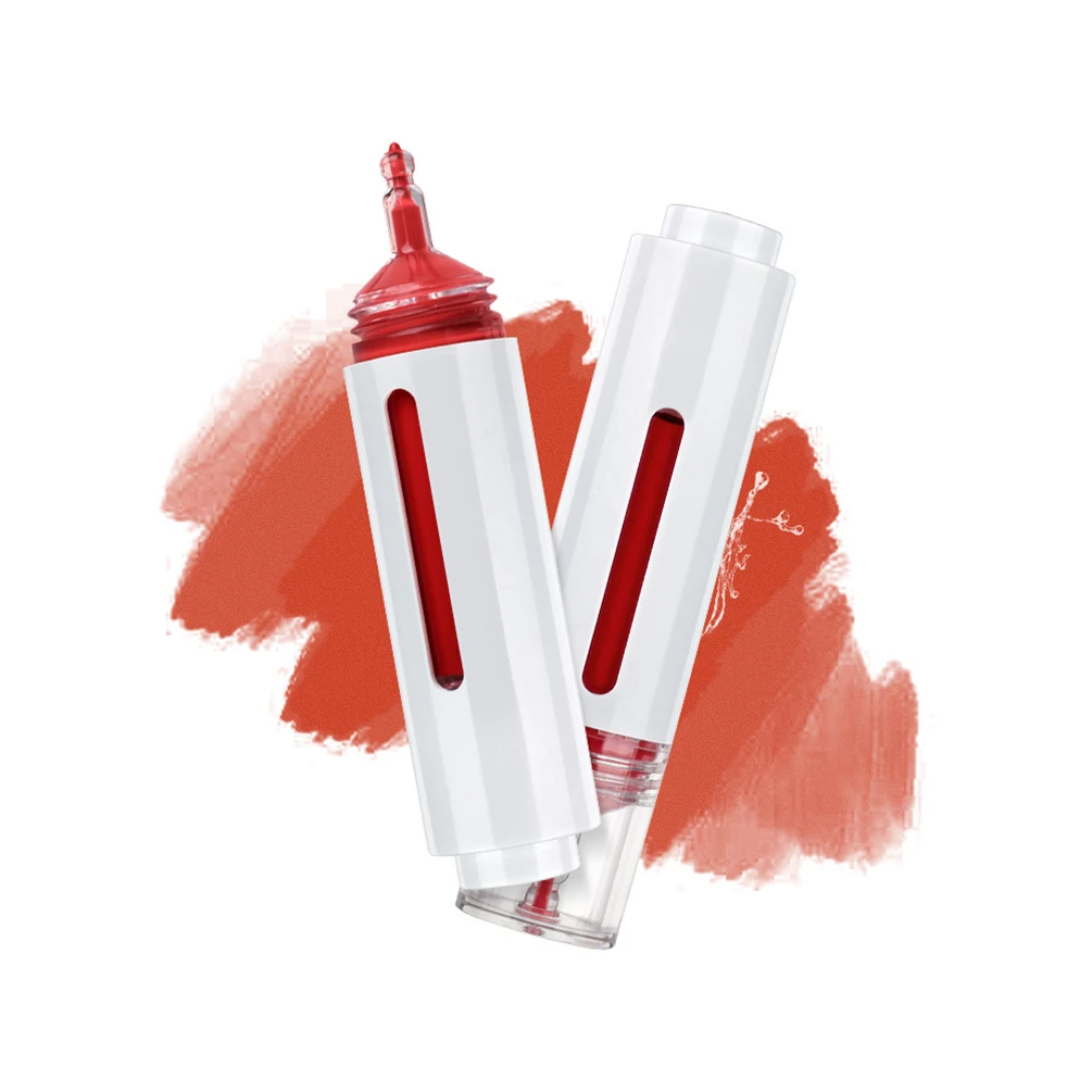 4-farbiges Private Label Liquid Blush, individuelles Logo, Spritzenstil, Press-Typ, mattes Rouge, wasserfest, farbecht, Pigment-Make-up, vegan