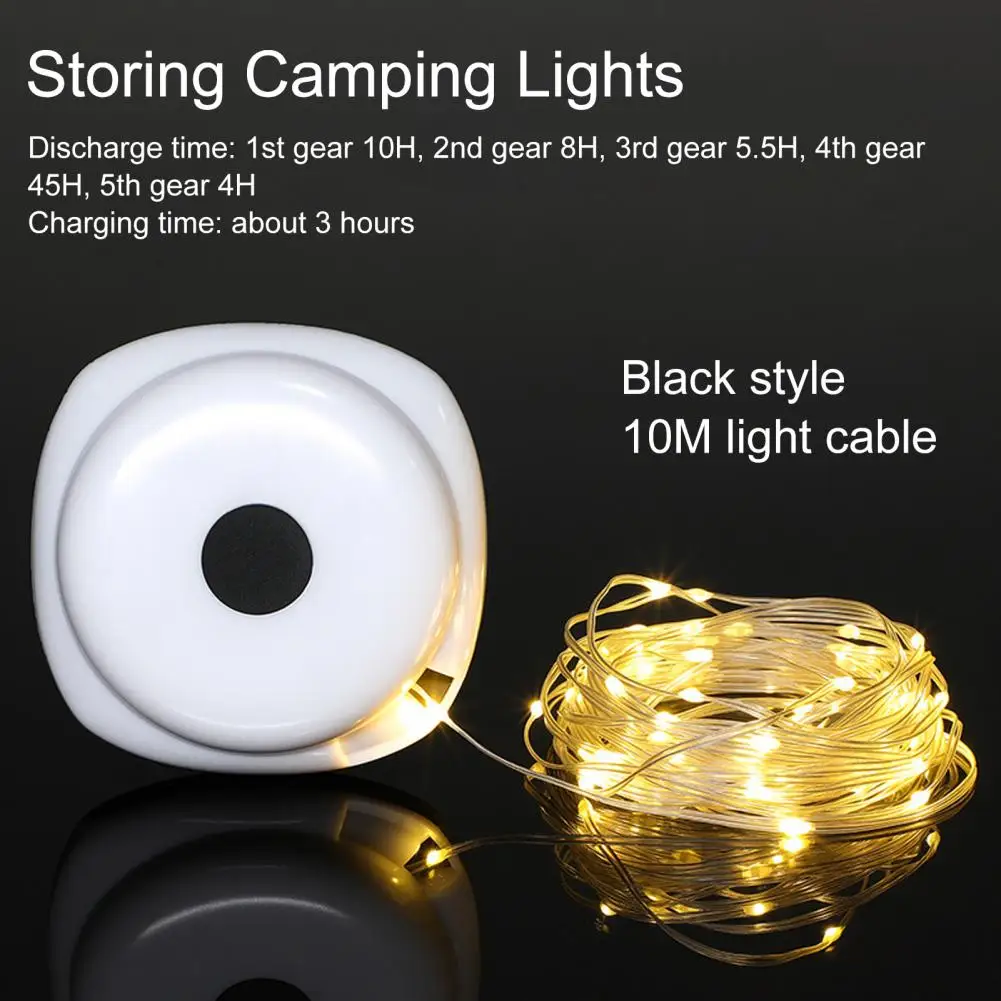 

Waterproof String Light Tent Light Versatile Durable Outdoor String Lights Ip67 Waterproof Rechargeable Flexible for Camping