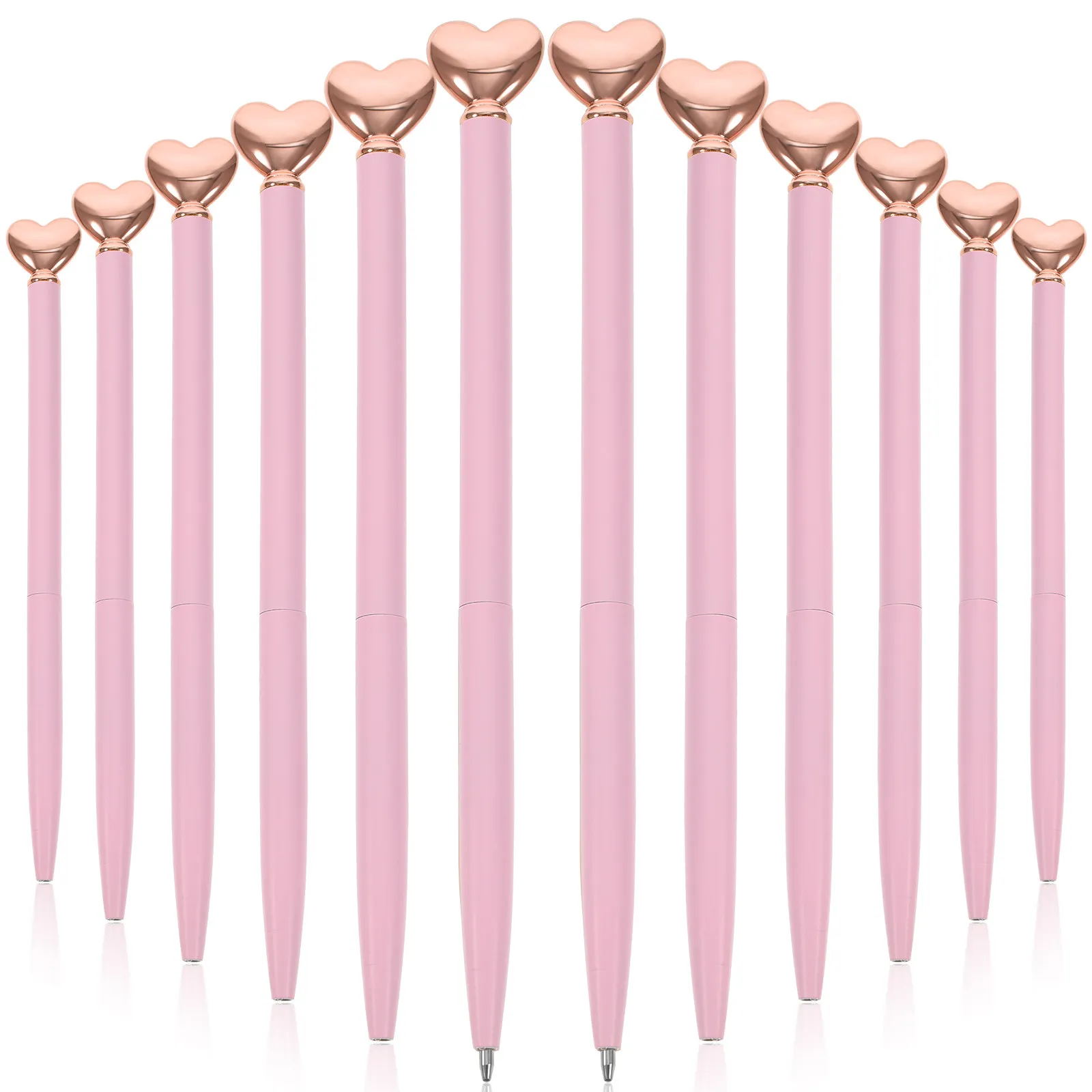 

12 шт. металлических шариковых ручек с сердечками, креативные ручки для плавного письма, портативные, эргономичные, многофункциональные, для студентов, офиса, дома