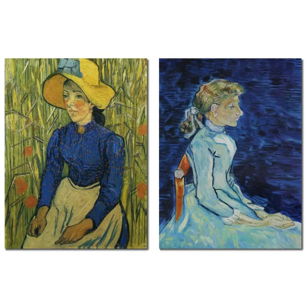 Extra Large Landscape Portrait Adeline Ravoux Impressionist Oil Painting Canvas Van Gogh Handmade Picture for Bedroom Decor view 2
